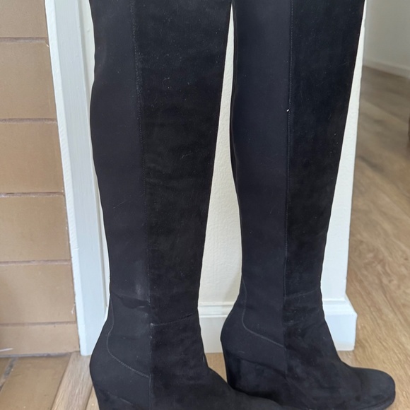 Black Suede Stuart Weitzman Boots - Picture 3 of 3